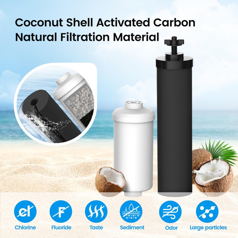 Filterlogic NSF/ANSI 372 Certified Water Filter, Replacement for BerkeyÂ® Black Filters (BB9-2Â®) & Fluoride Filters (PF-2Â®) Combo Pack - Image 4